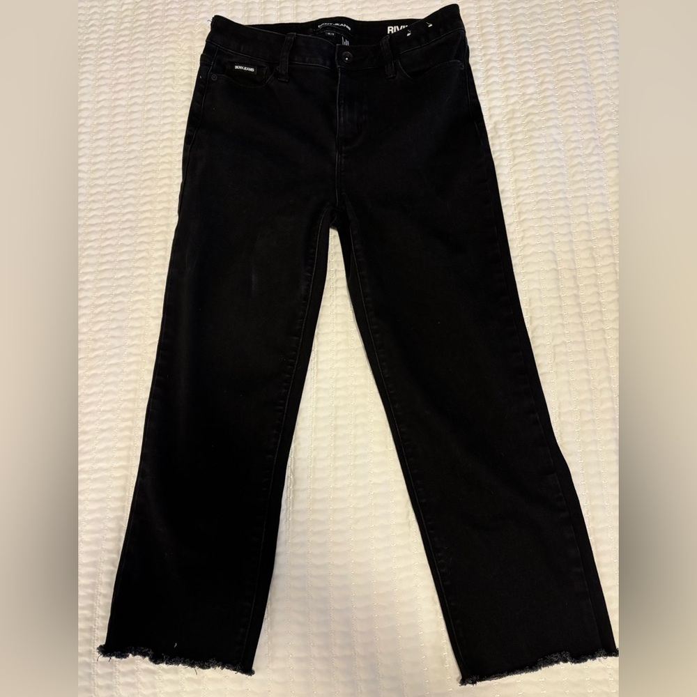 DKNY Women's Black Straight Leg Jeans